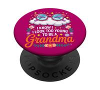 Grandma I Look Too Young Mother's Day Grandchildren PopSockets Adhesive PopGrip