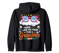 Grandma I Look Too Young Mother's Day Grandchildren Zip Hoodie