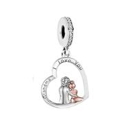Grandma I Love You Heart Granddaughter Nan Gran Charm Bead Pendant 925 Sterling Silver Dangle Compatible With Pandora Charm Bracelet
