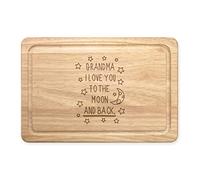 Grandma I Love You to The Moon and Back Rectangular Wooden Chopping Board