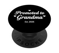 Grandma In 2026 Heart Script Family Announcement Design PopSockets Adhesive PopGrip