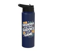Grandma is My Name Sudoku is My Game Fun Stainless Steel Insulated Water Bottle