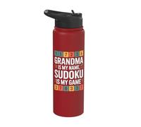 Grandma is My Name Sudoku is My Game Stainless Steel Insulated Water Bottle
