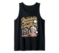 Grandma Knows Everything Funny Grandparent Family Gran Tank Top