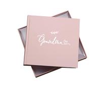 Grandma Leaf Design Memories Photo Album, Holds 50 6x4 inch Photos, 18.5x19.5cm, Pink