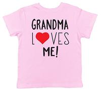 Grandma Loves Me Kids Short Sleeve T-Shirt Light Pink