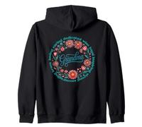 Grandma Loving Caring Dedicated Wise Local Inspiring Zip Hoodie