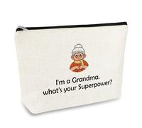 Grandma Makeup Bag Gifts for Grandma Birthday Gifts Grandmother Gifts Cosmetic Bag Pouch Funny Thanksgiving Christmas Mothers Day Gift for Grandma Nana Gifts from Grandkids Grandson Granddaughter