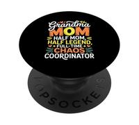 GRANDMA MOM HALF MOM HALF LEGEND FULL TIME COORDINATOR PopSockets Adhesive PopGrip