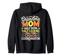 GRANDMA MOM HALF MOM HALF LEGEND FULL TIME COORDINATOR Zip Hoodie