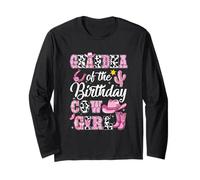 Grandma of The Birthday Cow Girl Western Cowgirl 1St Long Sleeve T-Shirt