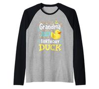Grandma of The Birthday Duck Boy Rubber Duck Bday Family Raglan Baseball Tee