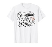 Grandma of The Bride Elegant Floral Wedding Typography T-Shirt