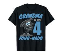 Grandma of The Four-Nado Storm Tornado 4th Birthday Boy T-Shirt