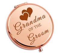 Grandma of the Groom Compact Makeup Mirror Thank You Gifts for Women Grandmother of Groom Wedding Day Shower Party Gifts for Grandma Nana Engagement Present for Nana Grandmother Folding Makeup Mirror