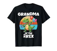 Grandma of The Two Rex Dinosaur Funny Birthday Saurus T-Shirt