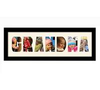 Grandma Photo Frame Letter Word Name Frame Single Mounted 1351A (Black Finish Frame Cream Mount)