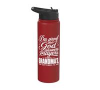 Grandma Proof God Answers Prayers September 13 Stainless Steel Insulated Water Bottle