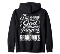 Grandma Proof God Answers Prayers September 13 Zip Hoodie