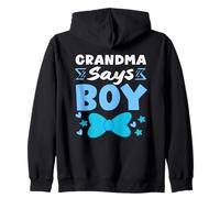 Grandma Says Boy Gender Reveal Party Team Blue Voting Zip Hoodie