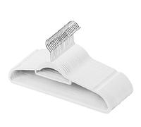 GRANDMA SHARK Coat Hanger - Velvet Finish, 360° Hook, Space Saving, Non-Slip Notches, Tie Organizer for Suspenders, Coats, Jackets, Suits (Ivory, 20)