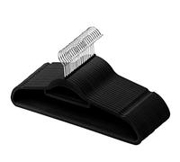 GRANDMA SHARK Velvet Hanger, Space Saving Hanger with Two Non-Slip Notches and 360° Hook for Suspenders, Coats, Jackets and Suits (Black, 20)