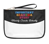 Grandma Snacks Bag Makeup Bag Grandma Gift from Granddaughter Grandson Mothers Day Gifts Grandma Birthday Gift PVC Clear Cosmetic Bag Grandma Grandmother Nana Retirement Gifts Travel Toiletry Pouch
