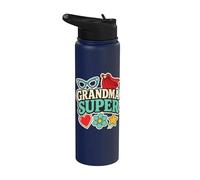 Grandma Super Hero Retro Stainless Steel Insulated Water Bottle