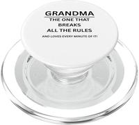 Grandma The Person That Breaks All The Rules Family PopSockets PopGrip for MagSafe