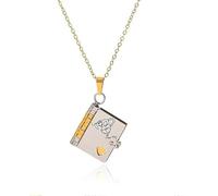 Grandma To My Precious Granddaughter - 6-Engraved-Page Chapter Book Necklace, A Heartfelt Gift (C)
