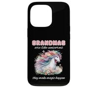 Grandma Unicorn Lover Make Magic Happen Pretty Bojo Floral Case for iPhone 13 Pro
