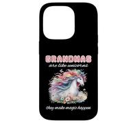 Grandma Unicorn Lover Make Magic Happen Pretty Bojo Floral Case for iPhone 14 Pro
