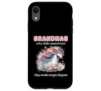 Grandma Unicorn Lover Make Magic Happen Pretty Bojo Floral Case for iPhone XR
