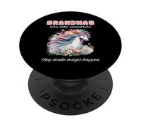 Grandma Unicorn Lover Make Magic Happen Pretty Bojo Floral PopSockets Adhesive PopGrip