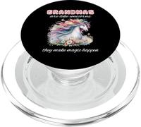 Grandma Unicorn Lover Make Magic Happen Pretty Bojo Floral PopSockets PopGrip for MagSafe