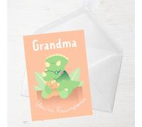 Grandma You're Rawrsome Greetings Card - Large Card