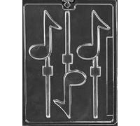 Grandmama's Goodies J005 Musical Music Note Lollipop Chocolate Candy Soap Mold with Exclusive Molding Instructions