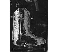 Grandmama's Goodies K075A & B 3D Cowboy Boot - 2 Pc Chocolate Candy Soap Mold with Exclusive Molding Instructions