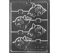 Grandmama's Goodies K178 Baby Shark Lollipop Chocolate Candy Soap Mold with Exclusive Molding Instructions … (Pack of 3)