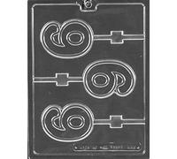 Grandmama's Goodies L052#6 Number Six 6 Lollipop Birthday Chocolate Candy Soap Mold with Exclusive Molding Instructions
