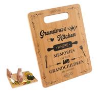 Grandma's Chopping Coard Gift, 28Lx21.5W cm Cutting Board with Handle, Bread Meat Tea Biscuit Kitchen Serving Boards for Christmas, Birthday, Mothers Day Gifts