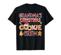 Grandma's Christmas Cookie Crew Red Plaid Family Baking Xmas T-Shirt