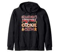 Grandma's Christmas Cookie Crew Red Plaid Family Baking Xmas Zip Hoodie