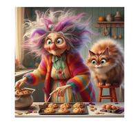 Grandma'S Cookies 200 Piece Jigsaw Puzzles for Adults and Kids, Impossible Puzzle, Jigsaws 200 pieces for adults Gifts, Difficult jigsaw puzzles for The Whole Family