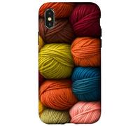 Grandma's crochet Granny's, crochet colorful Fall Autumn Case for iPhone X/XS