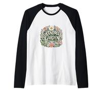 Grandmas Garden Blooming with Love Floral Gardening Raglan Baseball Tee