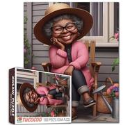 Grandmas Garden Jigsaw Puzzles 1000 Pieces for Adults,Moms Garden Puzzle Art Jigsaw Puzzles as Gardening Wall Decor Family Game Activity Game Night