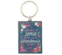 Grandma's Heart | A Garden of Love | Metal Keyring | Mini Gift | Cracker Filler