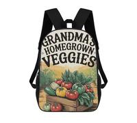 Grandmas Homegrown Veggies Vintage Sign Rucksack Water Resistant School Bag Business Backpack for Boys/Girls/Teenagers 17inch