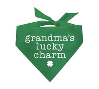 Grandma's Lucky Charm St. Patrick's Day Dog Bandana (Green, OS 1204)